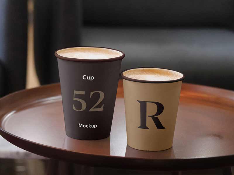 free paper cups mockup