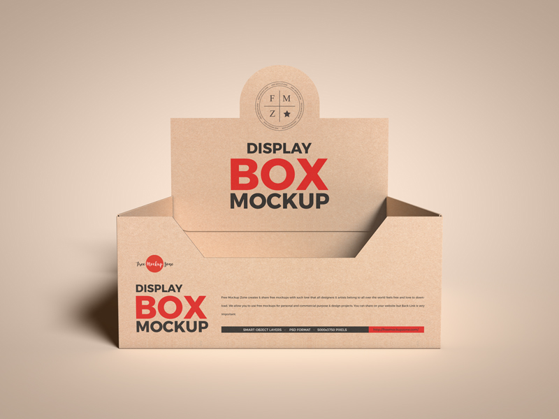 free kraft box mockup download