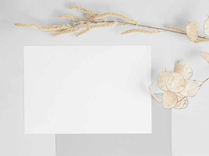 a5 postcard with envelope free mockup 2