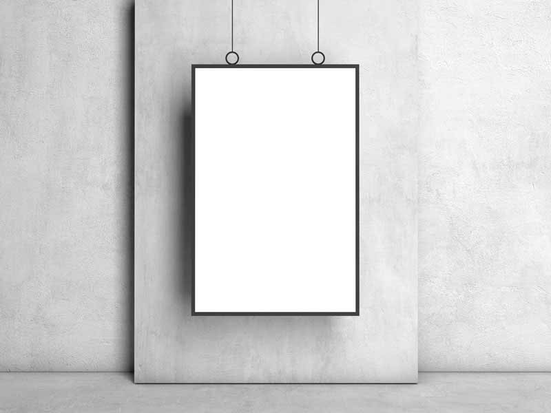 free hanging poster mockup download