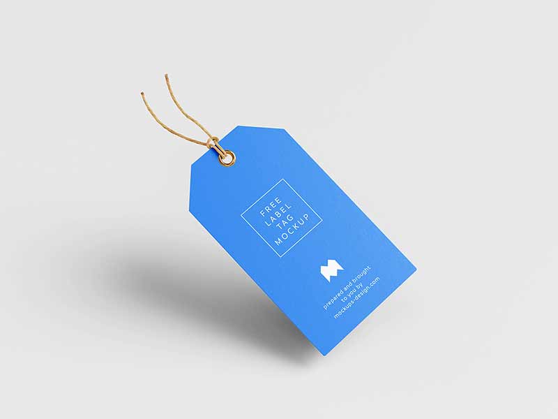 free label tag mockup download