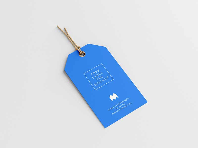 free label tag mockup download