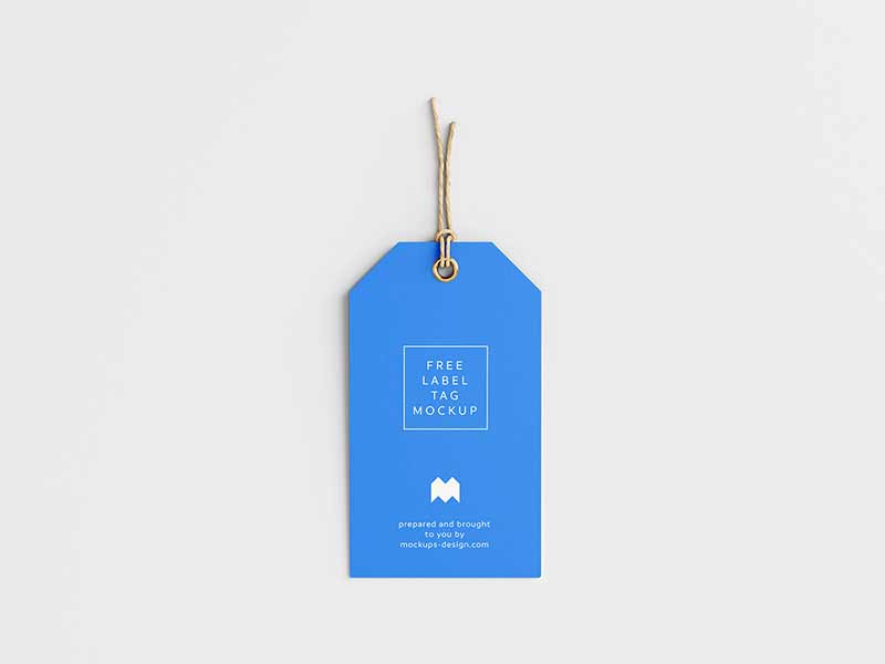 free label tag mockup download