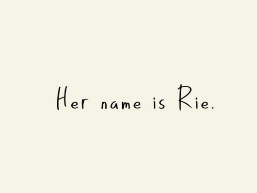 Her Name is Rie Font