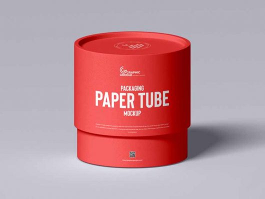 Paper Tube Packaging Mockup