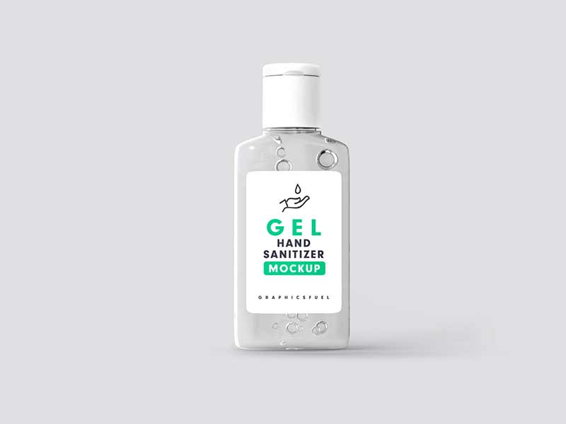 free sanitizer bottle mockup