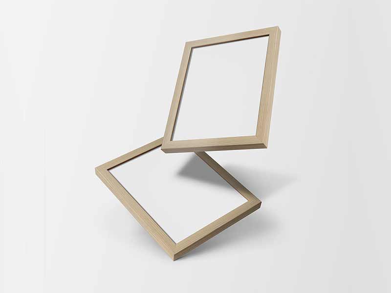 free wooden frame mockup