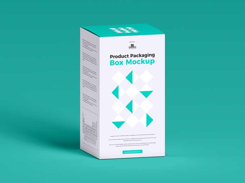free box product packaging mockup