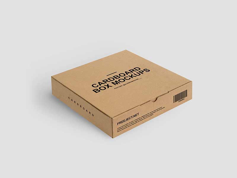 Free cardboard box mockup