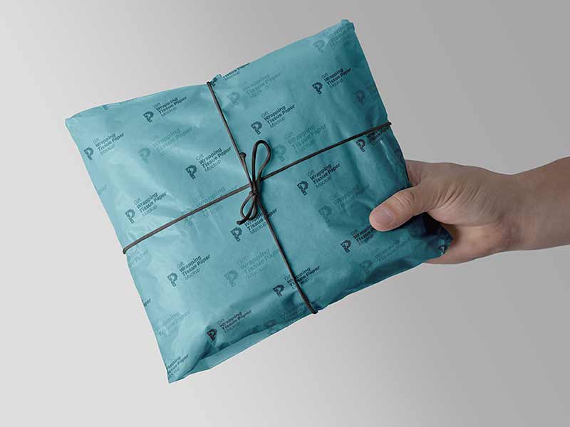 free gift wrapping paper mockup