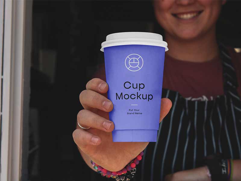 free paper cup mockup