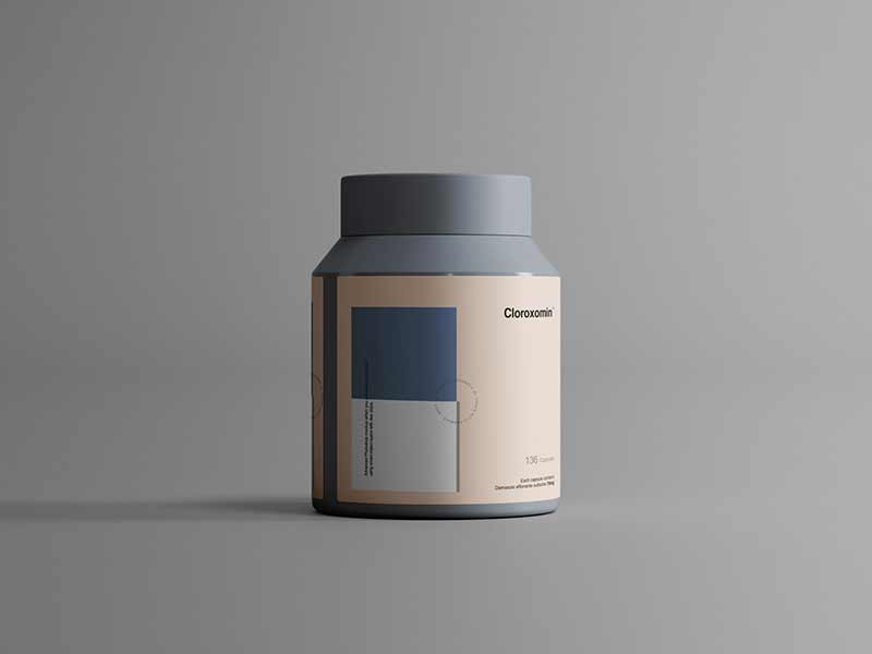 free plastic jar mockup