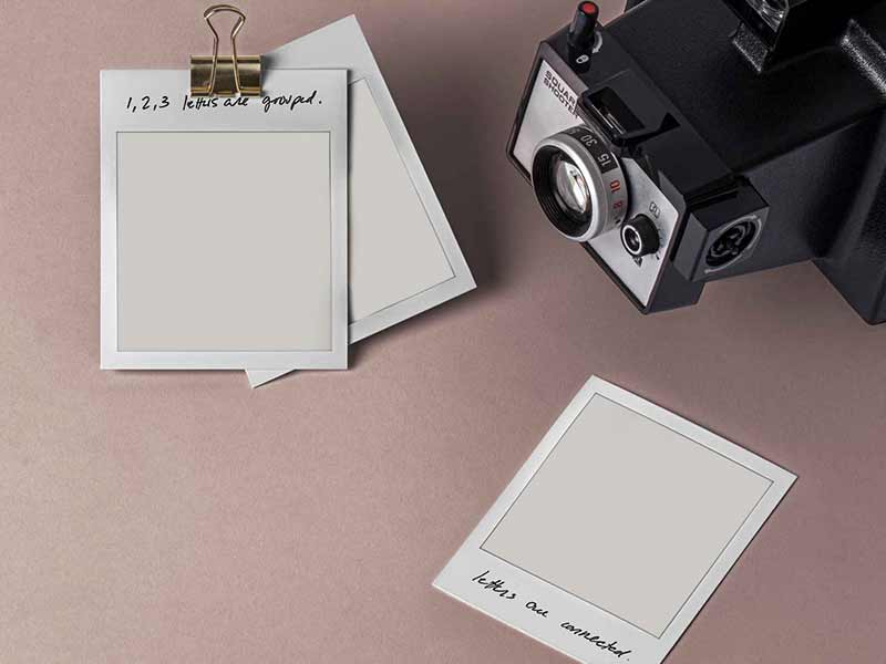 free polaroid frames mockup