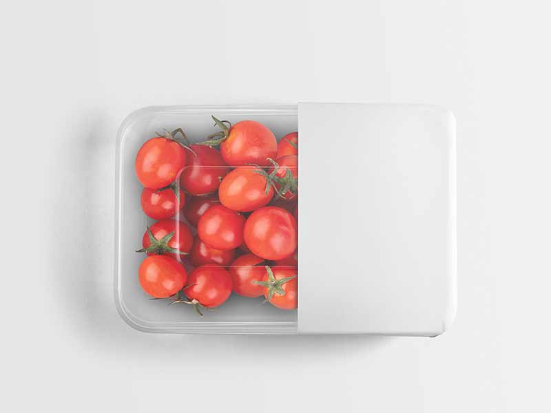free transparent container mockup