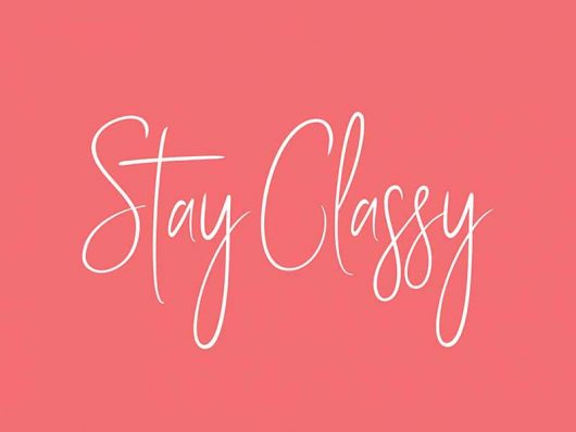 Stay Classy Script Font