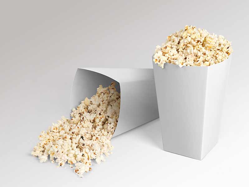 free popcorn box mockup