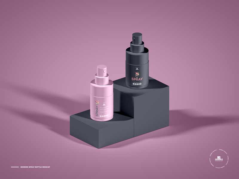 free spray bottle mockup