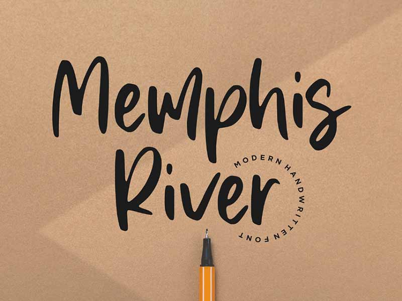 memphis free handwritten font