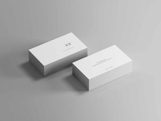 Isometric Business Card Mockup