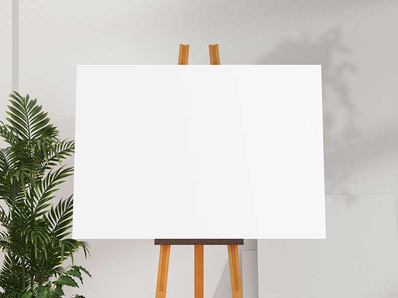 free interior canvas mockup