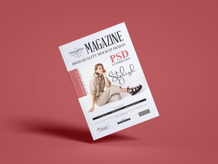 Floating Magazine Mockup