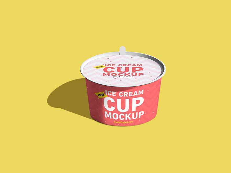 Free ice cream cup mockup