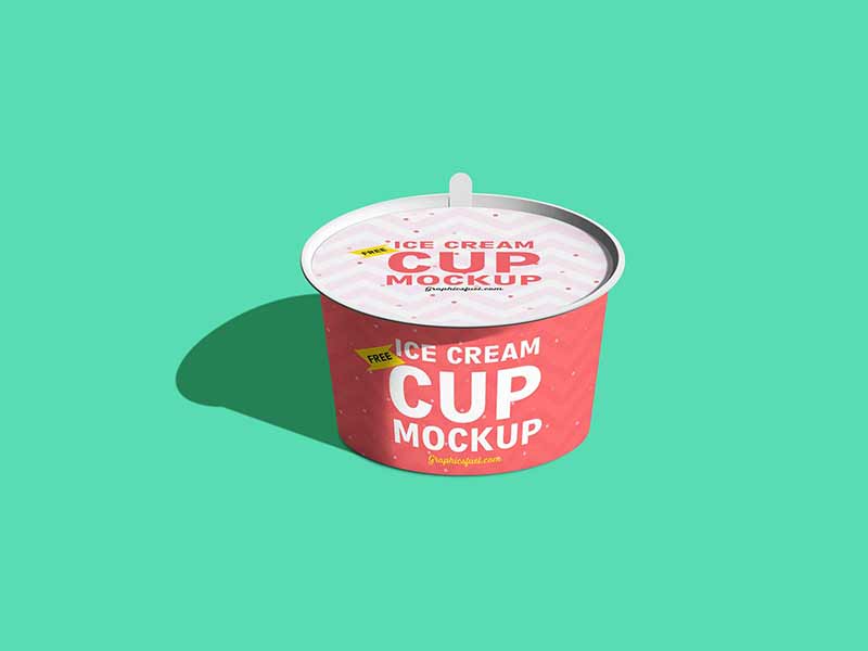 Free ice cream cup mockup