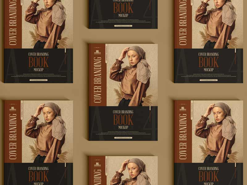 free a4 book cover mockup