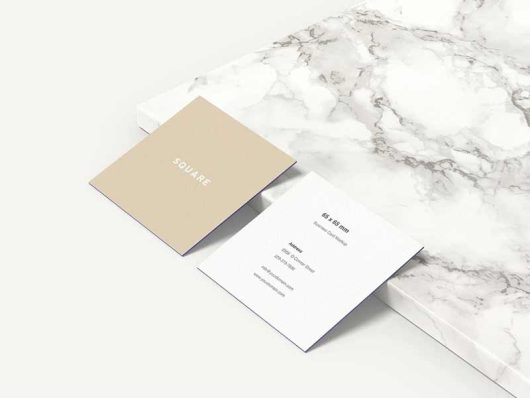 Square Business Card Mockup