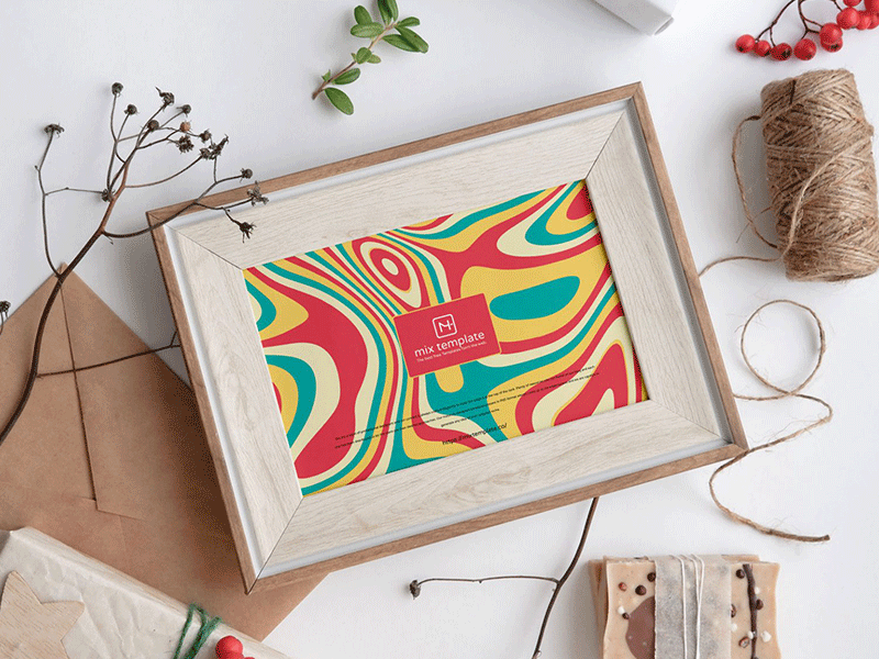 Free Wooden Frame Mockup