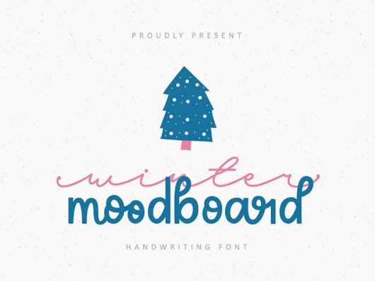 Winter Moodboard Handwriting Font