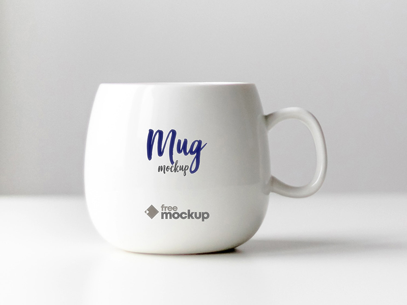 free ceramic mug mockup