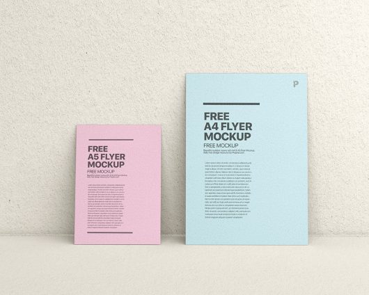 A5 and A4 Flyers Mockup A5 and A4 Flyers Mockup