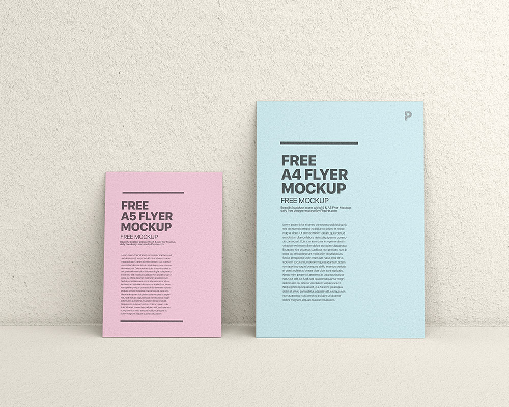 free a4 and a5 flyer mockup