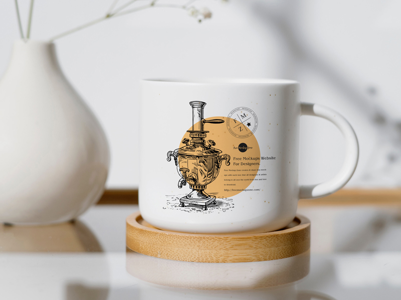 free ceramic mug mockup