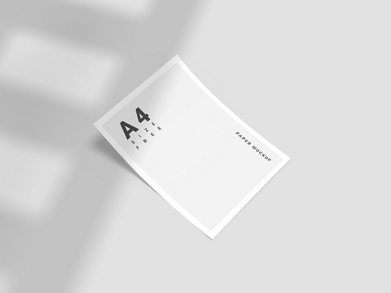 FREE A4 PAPER MOCKUP