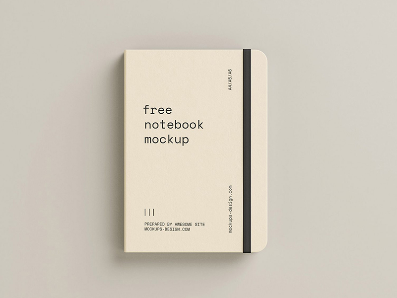 free notebook mockup