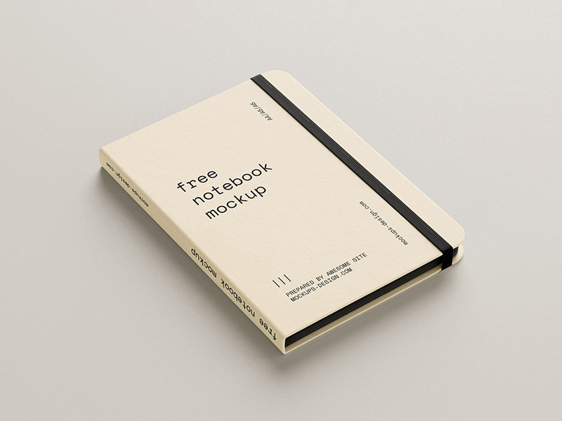 free notebook mockup