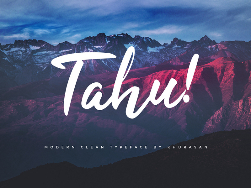 tahu free script font