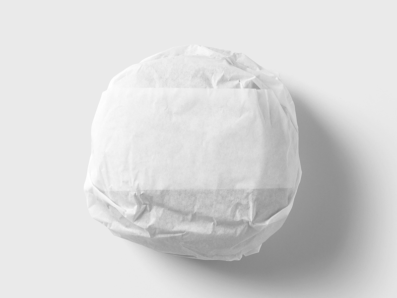 free burger paper packaging mockup