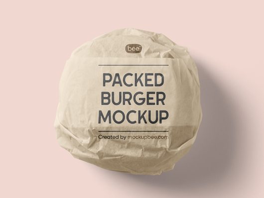 Packed Burger Mockup