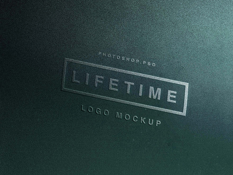 free embossed logo psd mockup