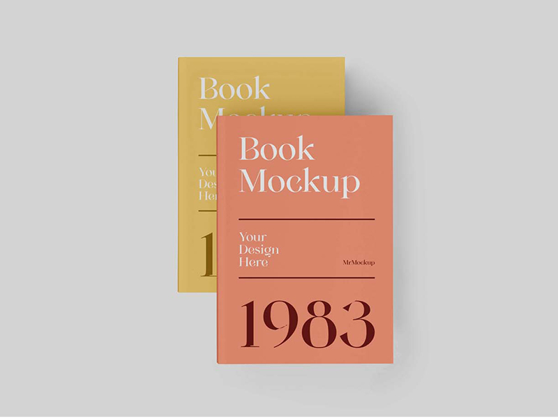 free hard cover book mockup