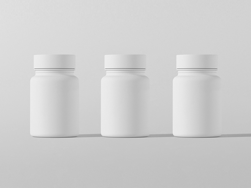 free mini plastic bottle mockup