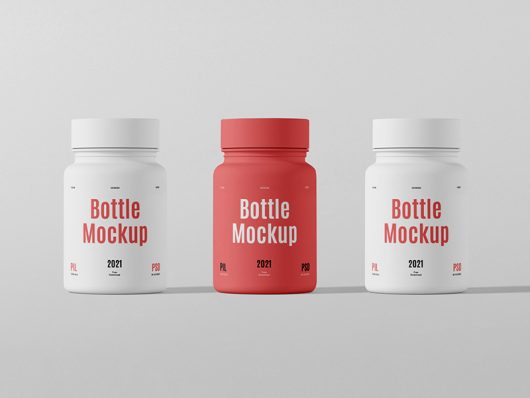 Mini Plastic Bottle Mockup
