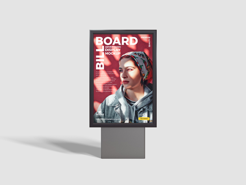 Free Advertising Display Billboard Mockup