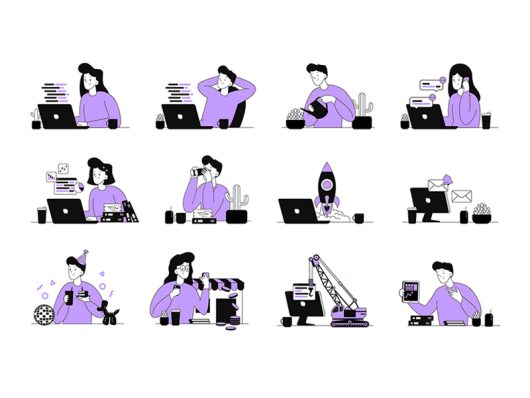 12 Customizable Vector Illustrations