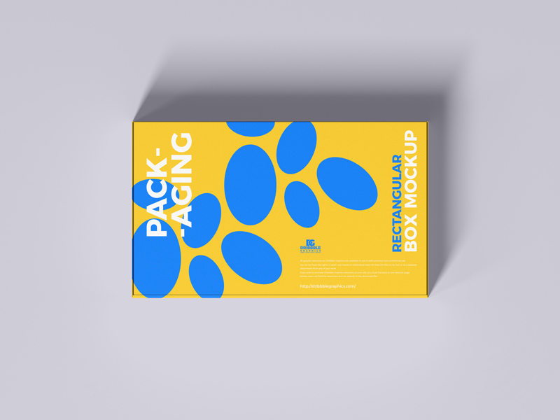 free box packaging psd mockup