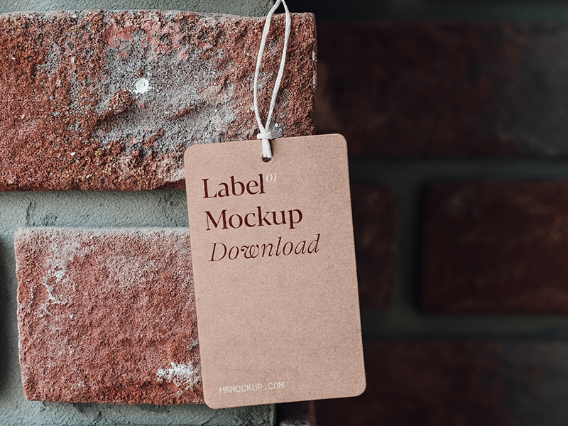 free label mockup