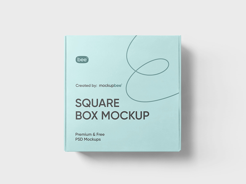 free square box mockup